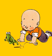 Baby Monk with Frog